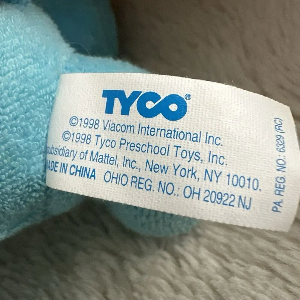 Tyco Blues Clues Beachtime Blue Plush Stuffed Animal Figure 1998 Vintage